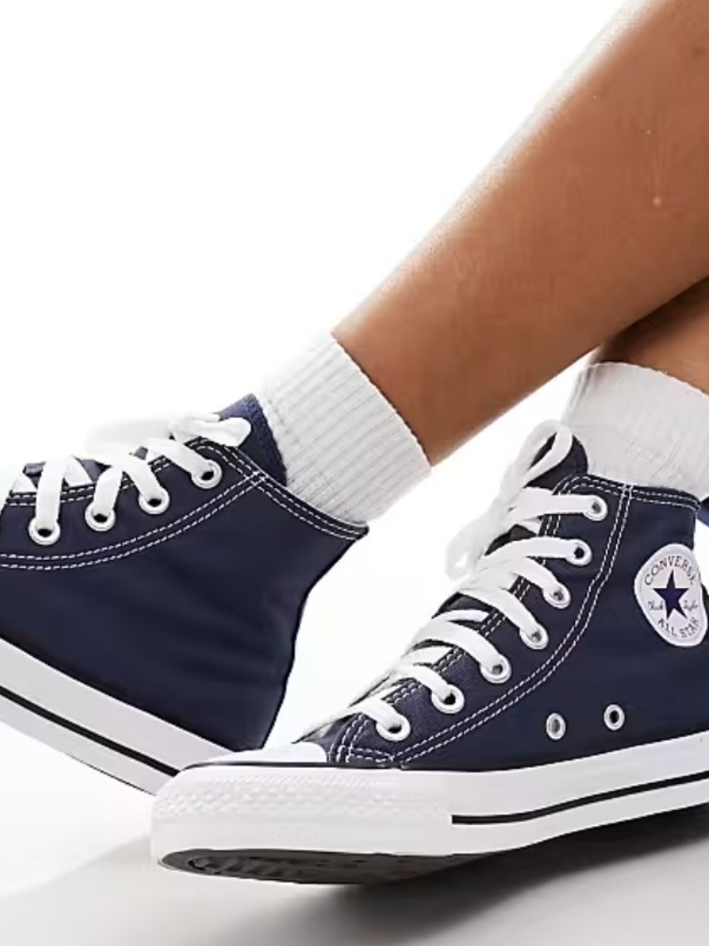 Converse Chuck Taylor All Star High Top Sneakers Navy Blue & White 10M/12W